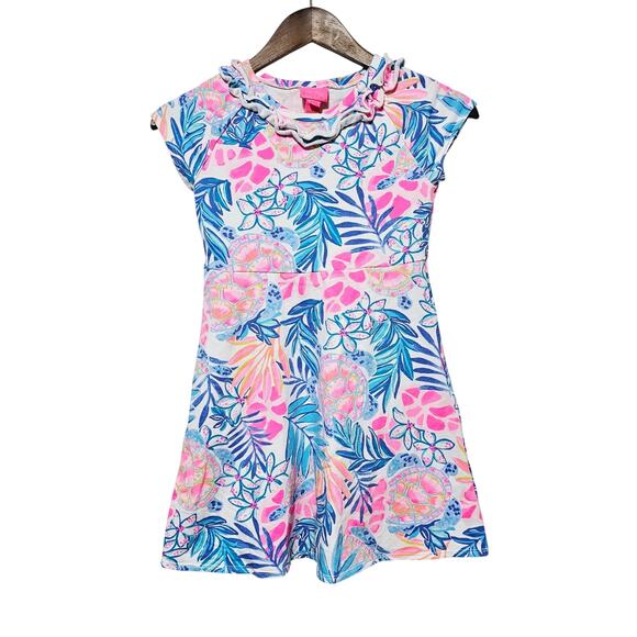 Lilly Pulitzer Celina Girls Sun Dress Rainforest Retreat Size L (8-10) 053345